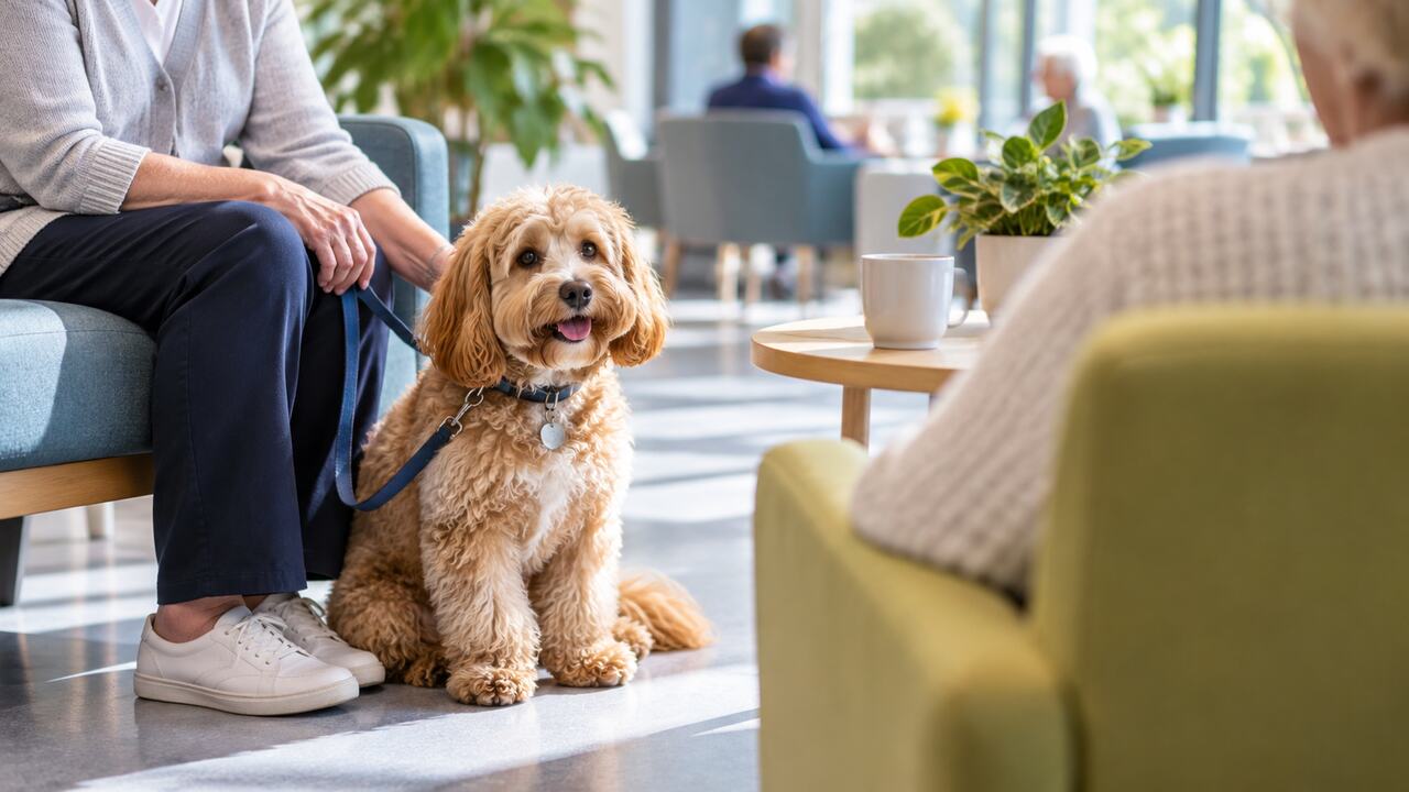Tilly completes PAT training as therapy-dog visits are planned for Ealing Hospital too