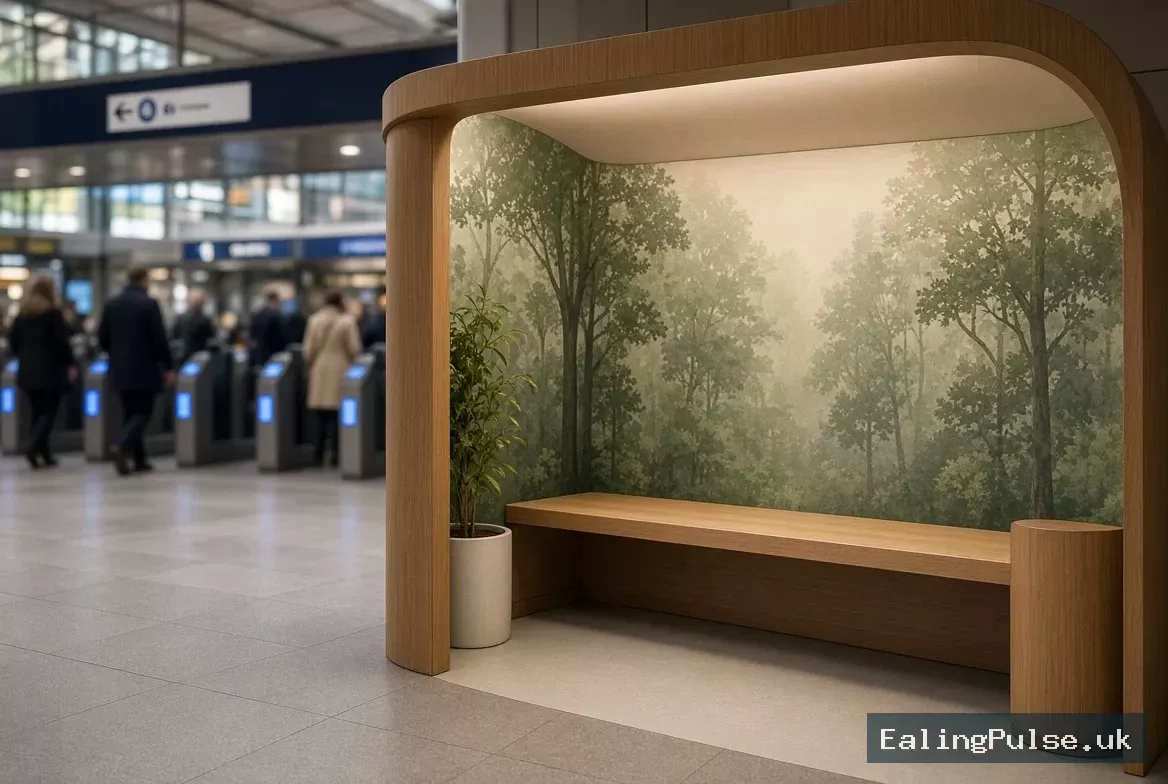 There is now a quiet cabin behind the gates on Ealing Broadway. Until October 2.